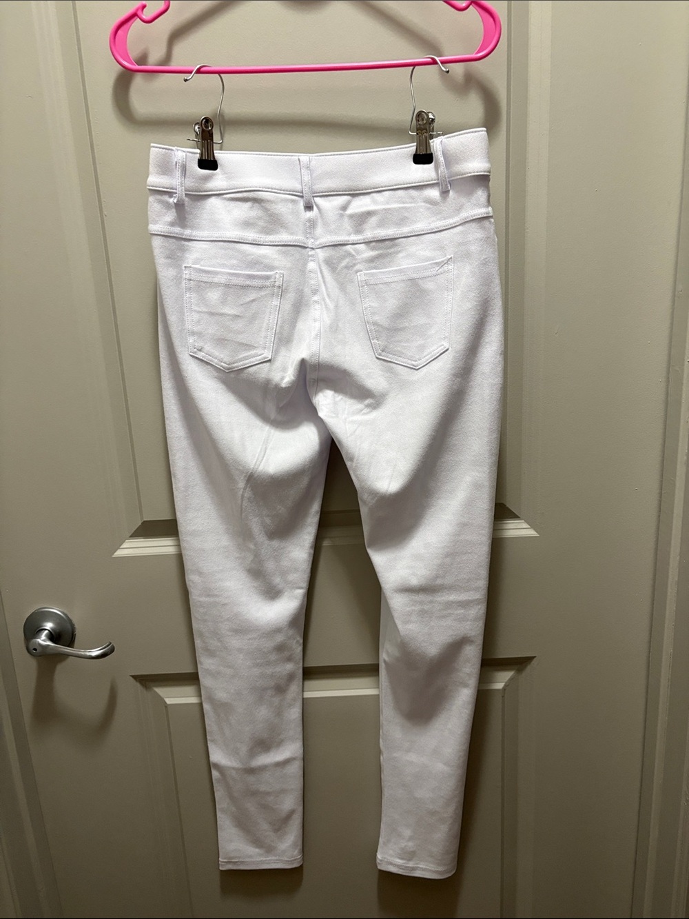 Yelete White Stretch Leggings - Picture 3 of 4